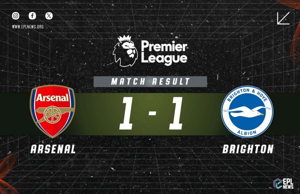 Informe Arsenal vs Brighton 1-1