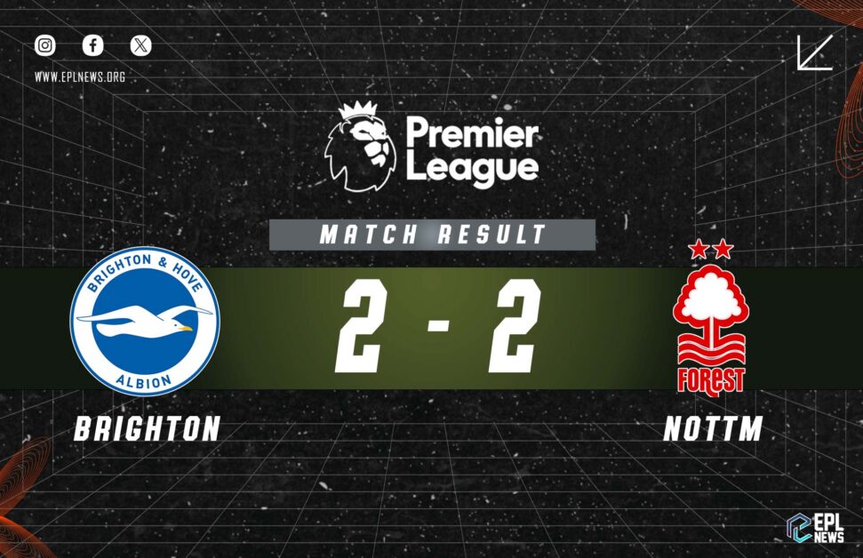 Informe 2-2 del Brighton vs Nottingham Forest