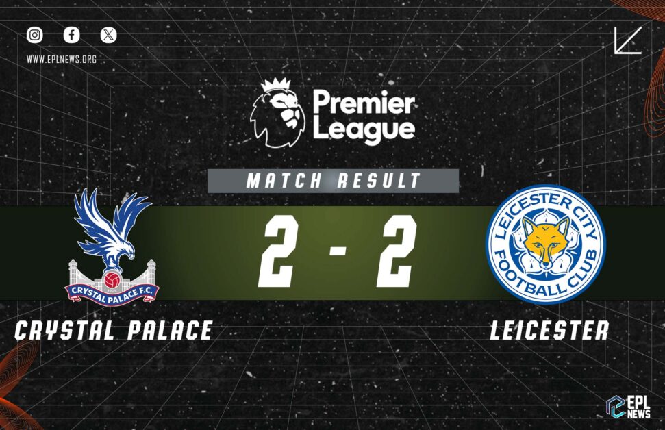 Informe 2-2 del Crystal Palace vs Leicester