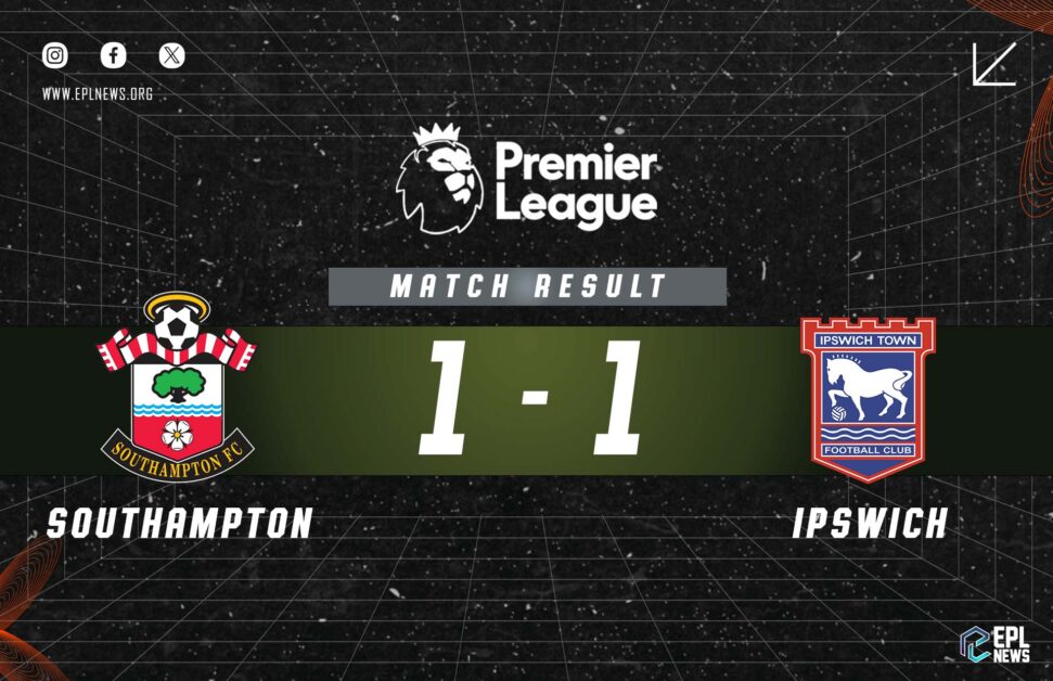 Informe 1-1 de Southampton vs Ipswich