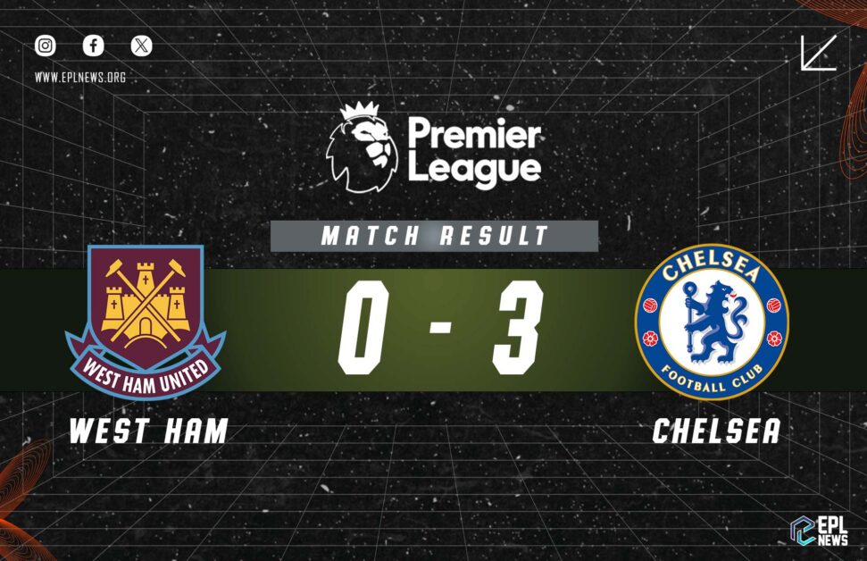 Informe 0-3 del West Ham vs Chelsea