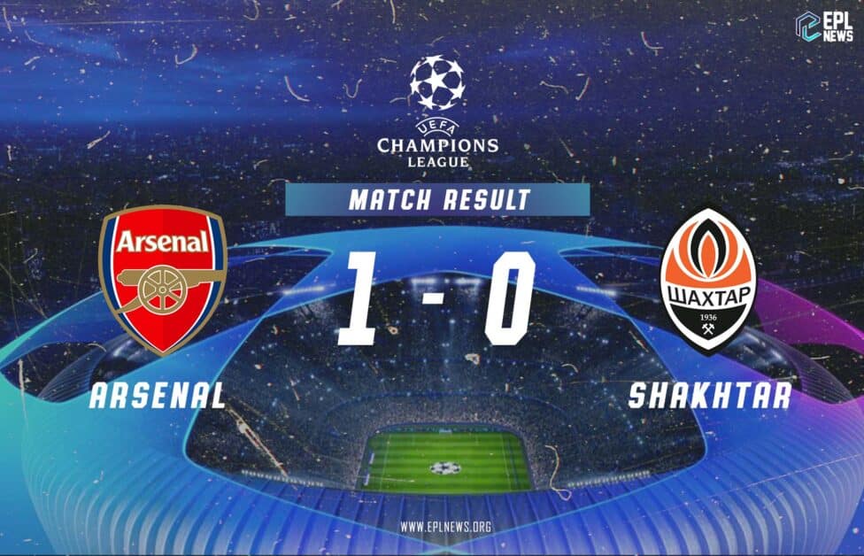 Informe Arsenal vs Shakhtar Donetsk 1-0