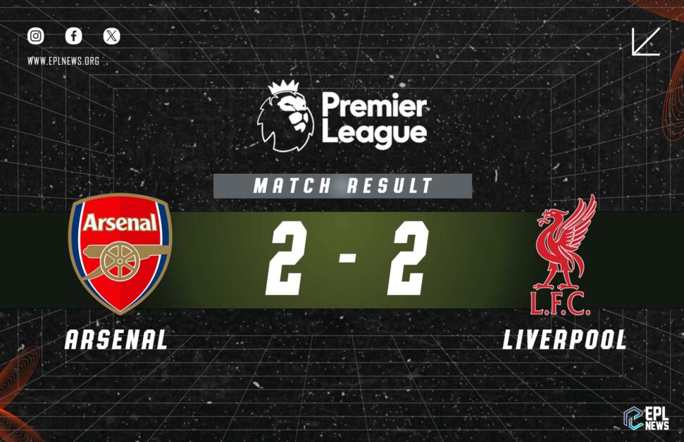 Informe Arsenal vs Liverpool 2-2