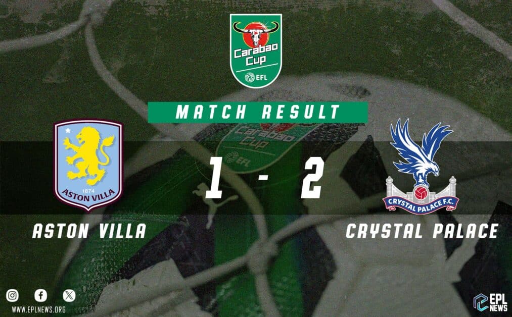 Aston Villa vs Crystal Palace 1-2 Informe de la Copa EFL