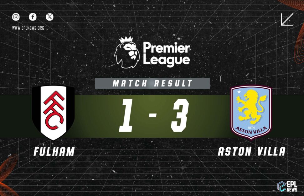 Informe Fulham vs Aston Villa 1-3