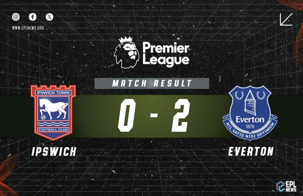 Informe Ipswich vs Everton 0-2