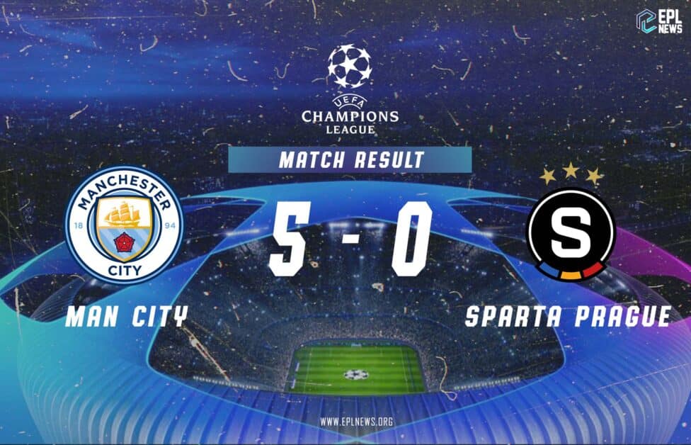 Informe 5-0 del Manchester City vs Sparta de Praga