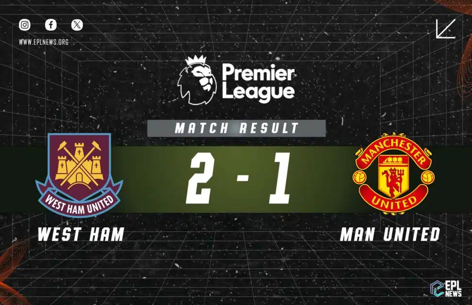 Informe West Ham vs Manchester United 2-1