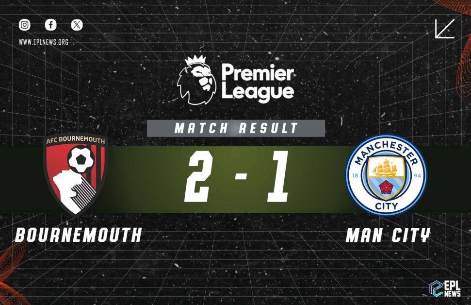 Informe Bournemouth vs Manchester City 2-1