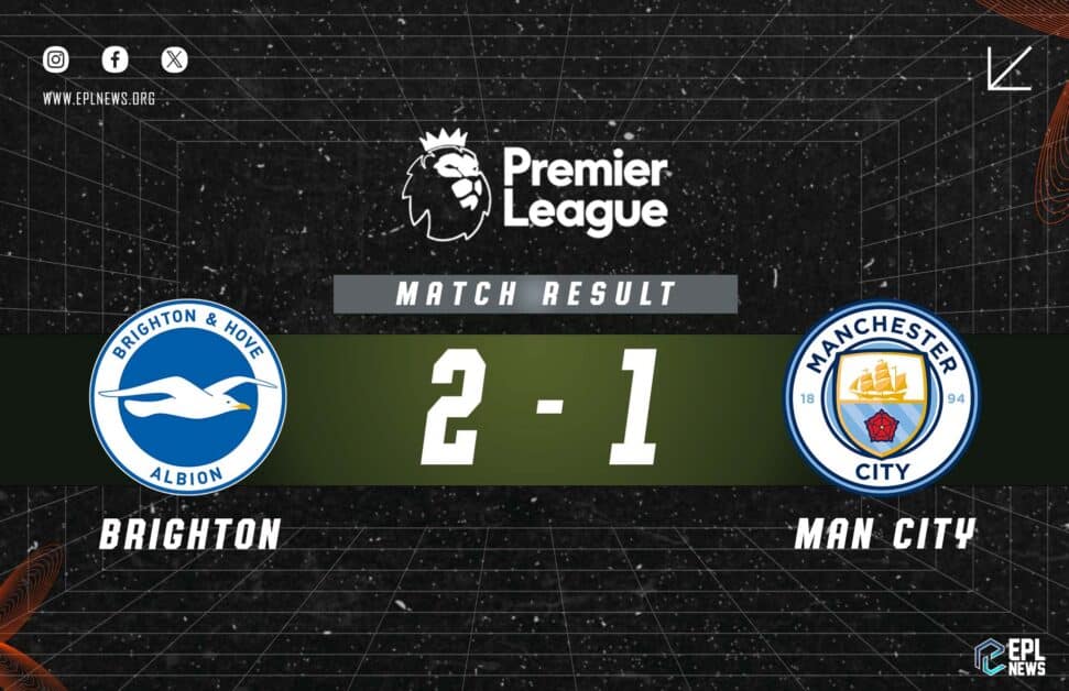 Informe Brighton vs Manchester City 2-1