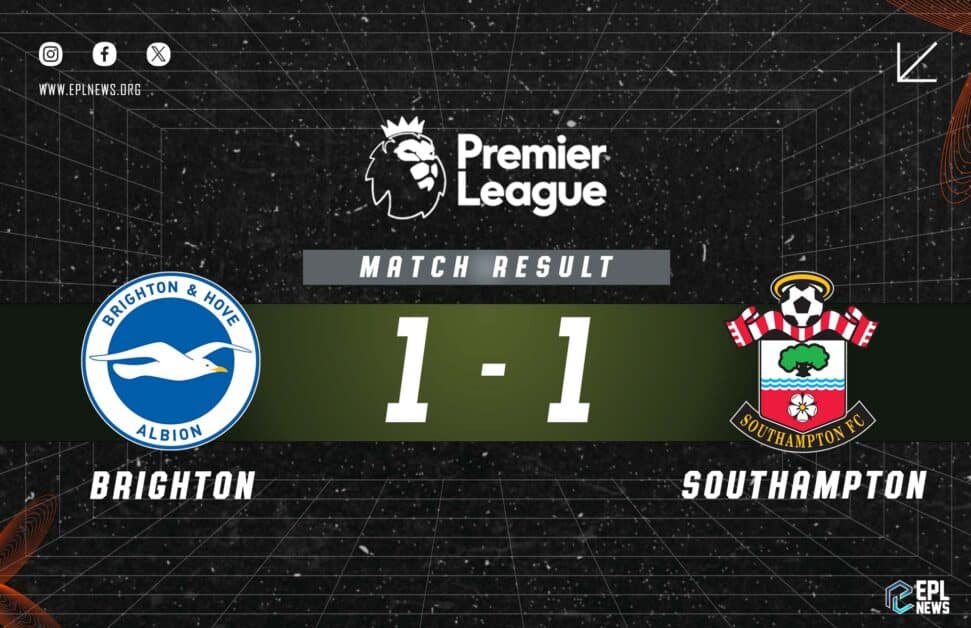 Informe Brighton vs Southampton 1-1