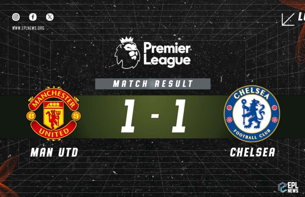 Informe del Manchester United vs Chelsea 1-1