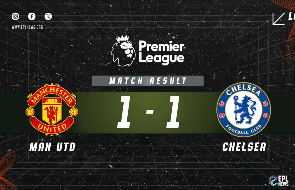 Informe del Manchester United vs Chelsea 1-1