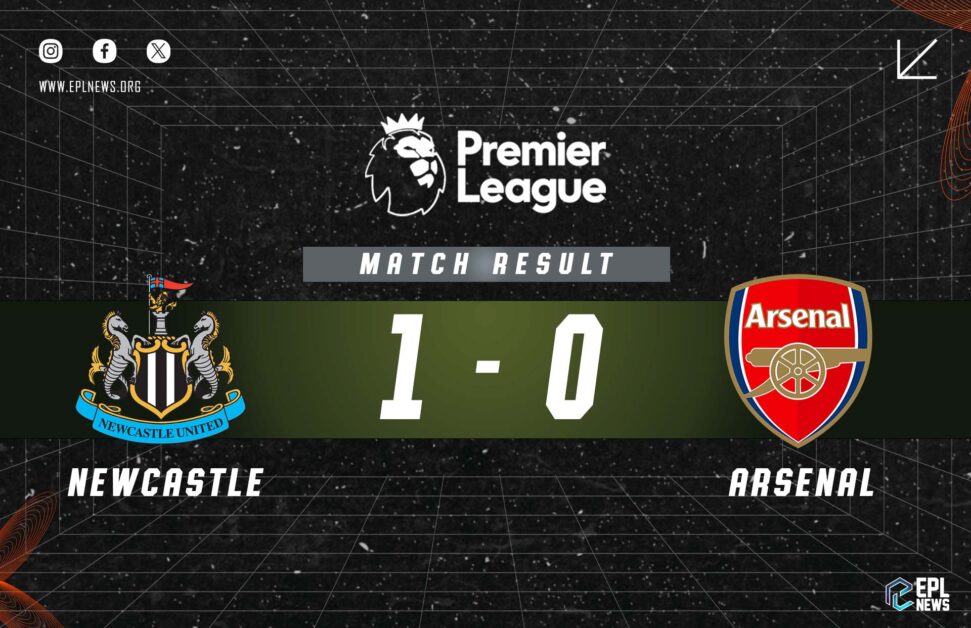 Informe del 1-0 entre Newcastle y Arsenal