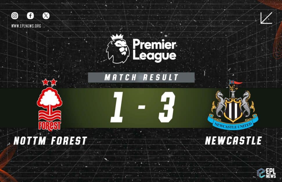 Nottingham Forest vs Newcastle 1-3