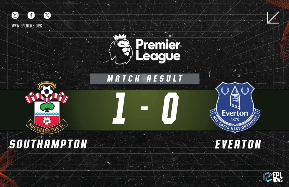 Informe Southampton vs Everton 1-0