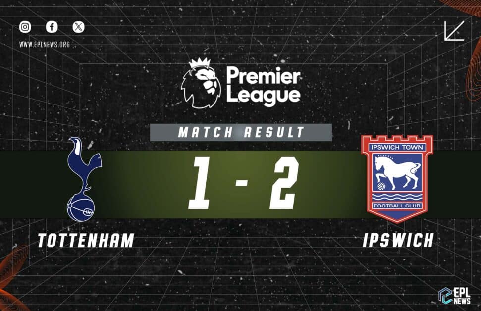 Informe 1-2 del Tottenham vs Ipswich