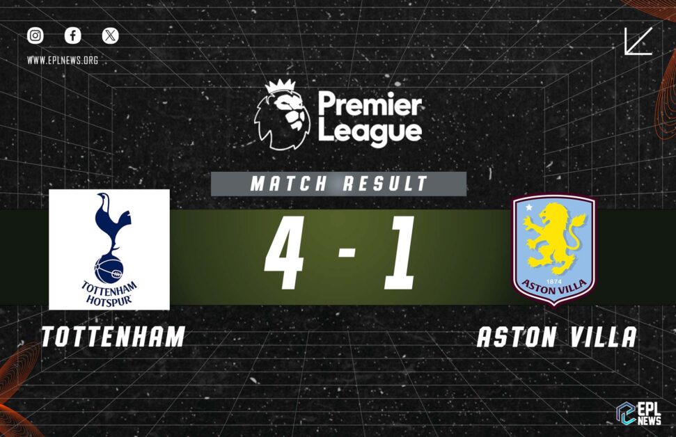 Informe 4-1 del Tottenham vs Aston Villa