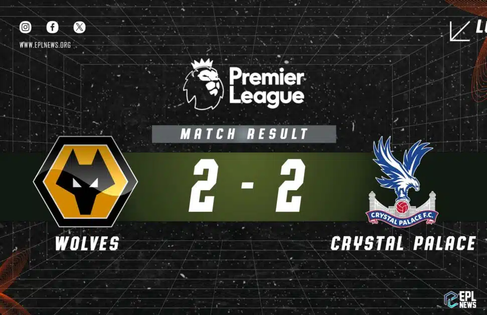 Informe 2-2 de Wolves vs Crystal Palace