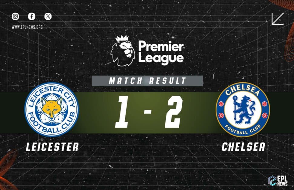 Informe del Leicester vs Chelsea 1-2