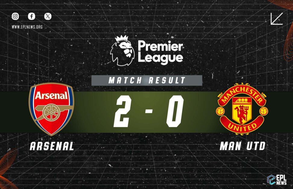 Informe 2-0 del Arsenal vs Manchester United