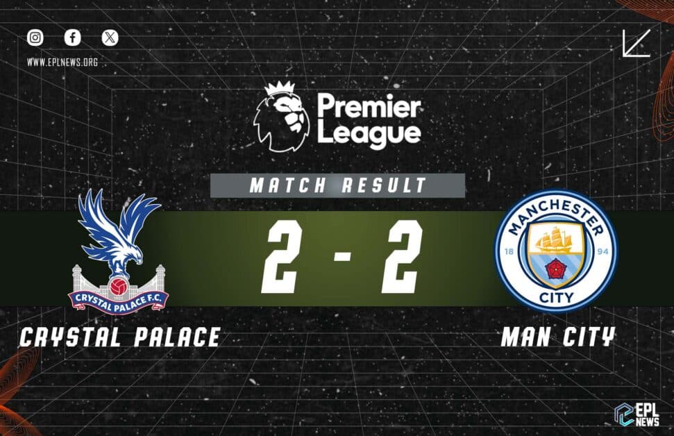 Informe Crystal Palace vs Manchester City 2-2