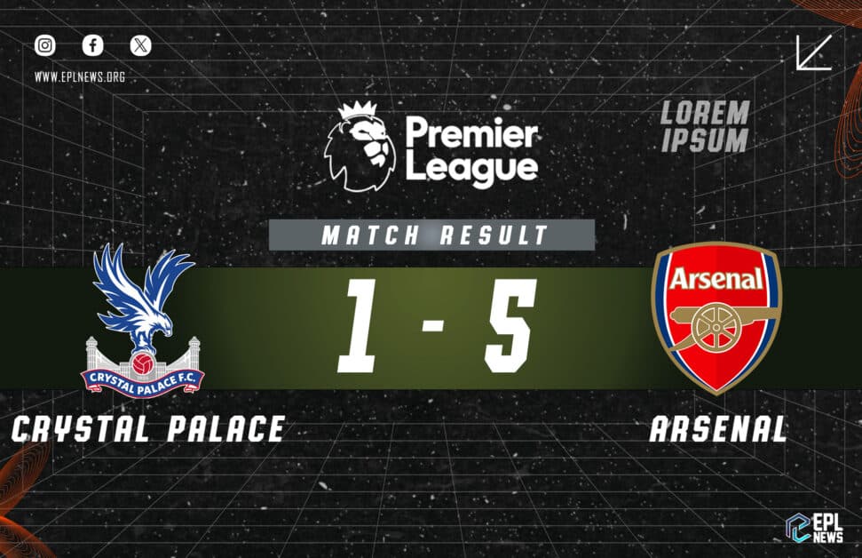 Informe Crystal Palace vs Arsenal 1-5