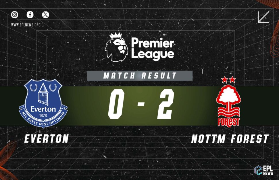 Informe Everton vs Nottingham Forest 0-2