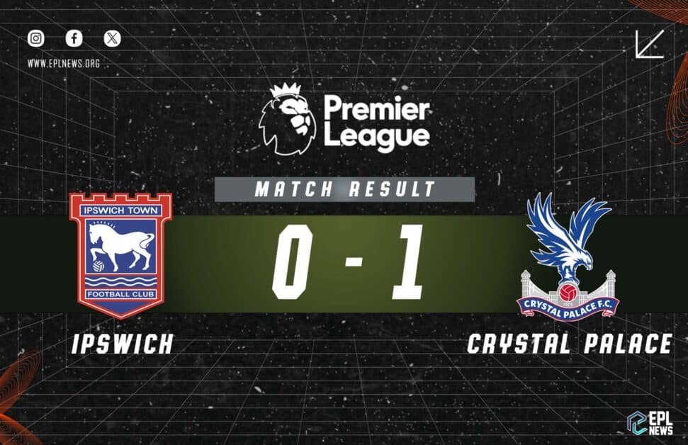 Ipswich vs Crystal Palace 0-1 Informe