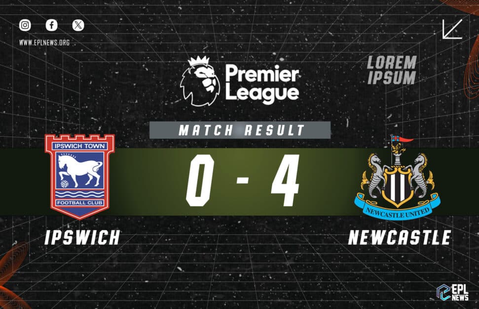 Informe del 0-4 entre el Ipswich y el Newcastle