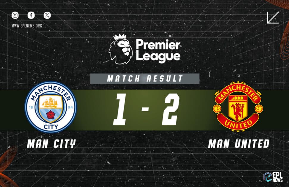 Informe 1-2 del Manchester City vs. el Manchester United