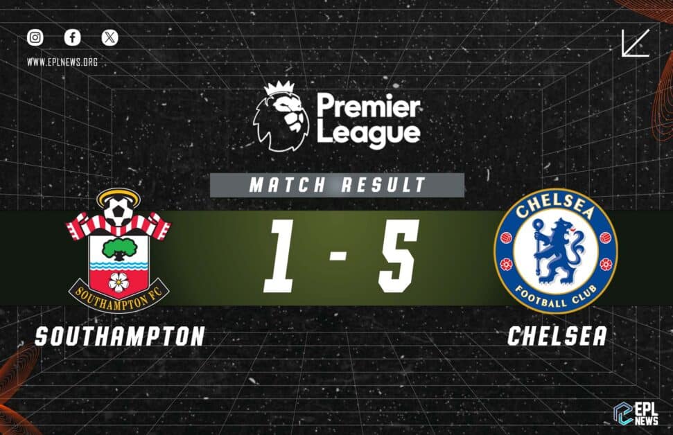 Informe Southampton vs Chelsea 1-5