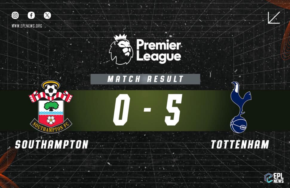 Informe Southampton vs Tottenham 0-5