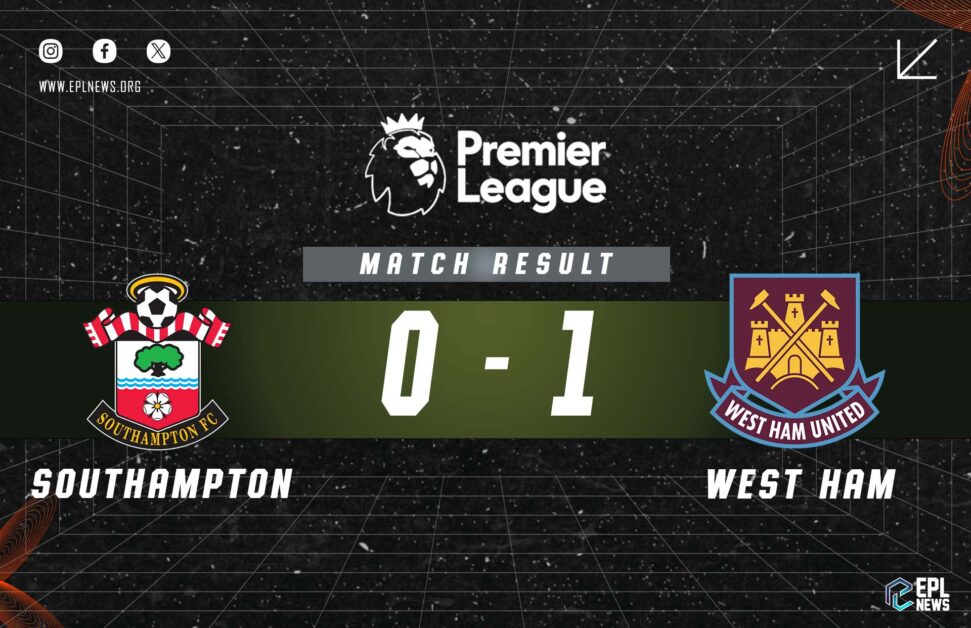 Informe Southampton vs West Ham 1-0