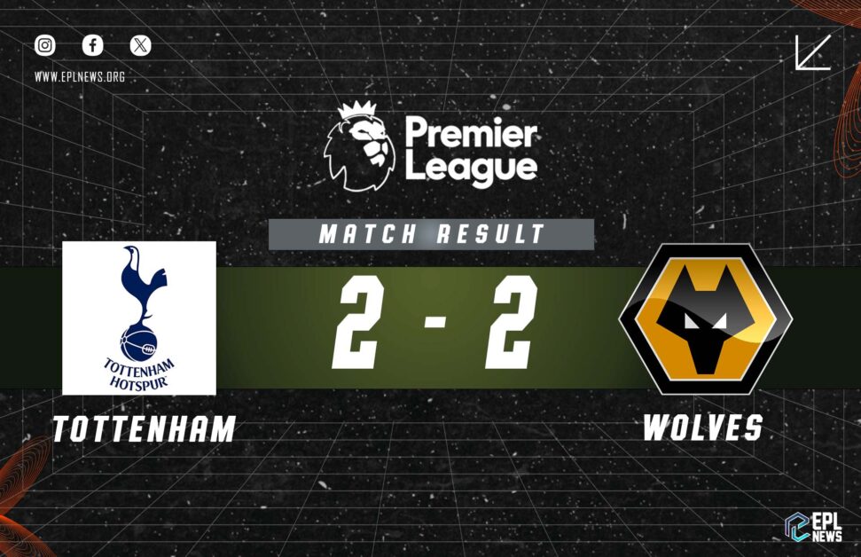 Informe 2-2 del Tottenham vs Wolves