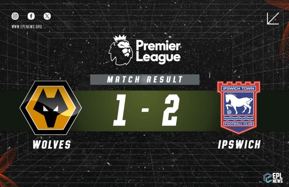 Informe 1-2 de los Wolves vs Ipswich