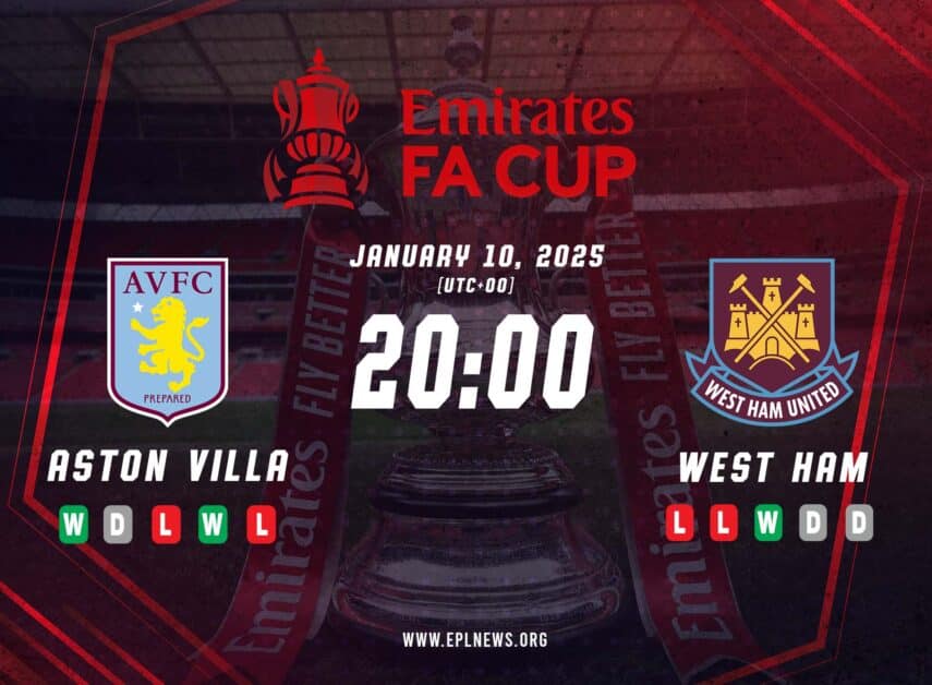 Previa de la FA Cup entre Aston Villa y West Ham