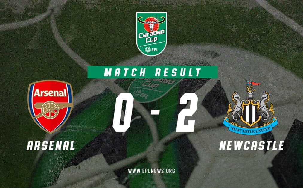 Informe 0-2 del Arsenal vs Newcastle EFL Cup