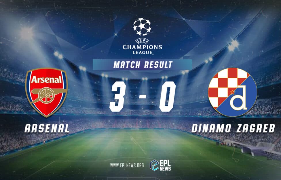 Informe Arsenal vs Dinamo Zagreb 3-0