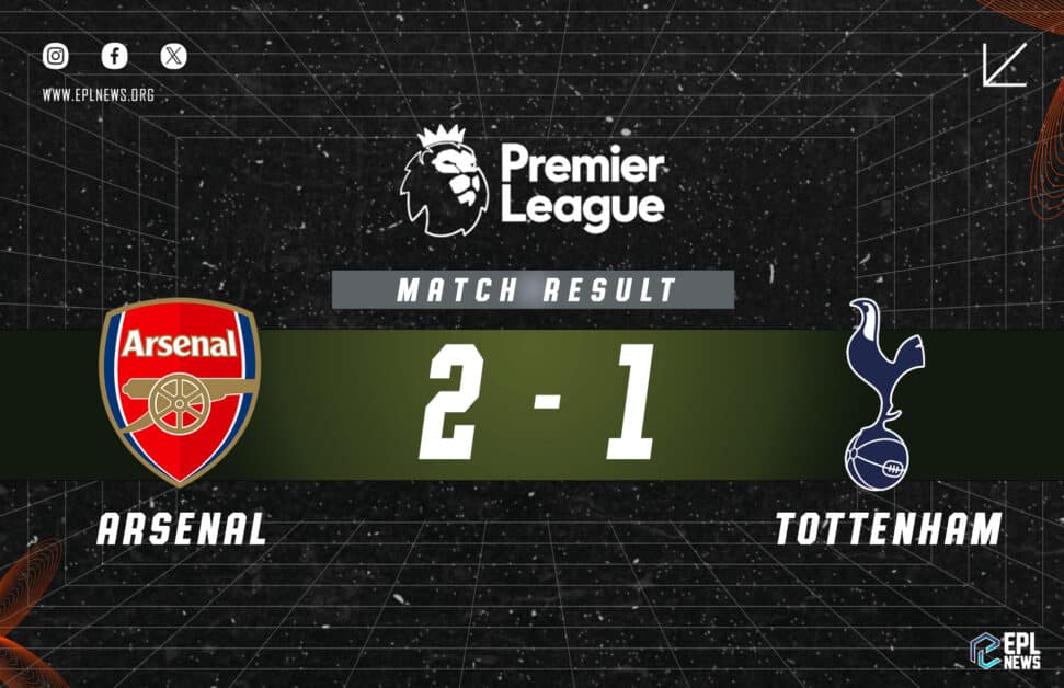 Informe Arsenal vs Tottenham 2-1