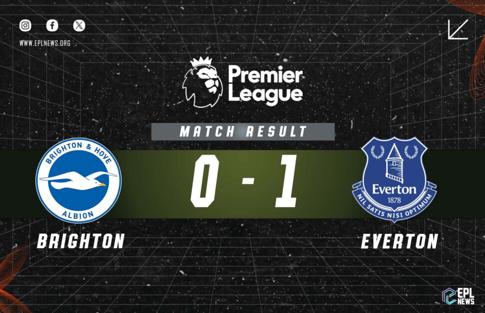 Informe del 0-1 entre Brighton y Everton