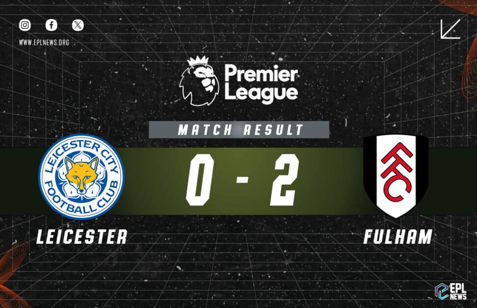 Informe del 0-2 entre Leicester y Fulham