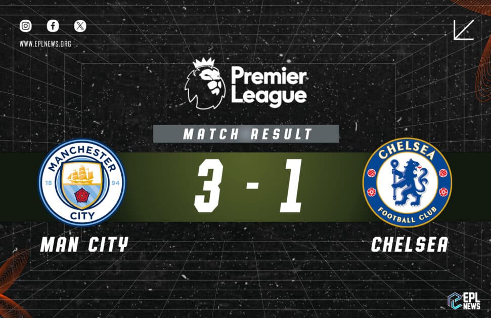 Informe Manchester City vs Chelsea 3-1