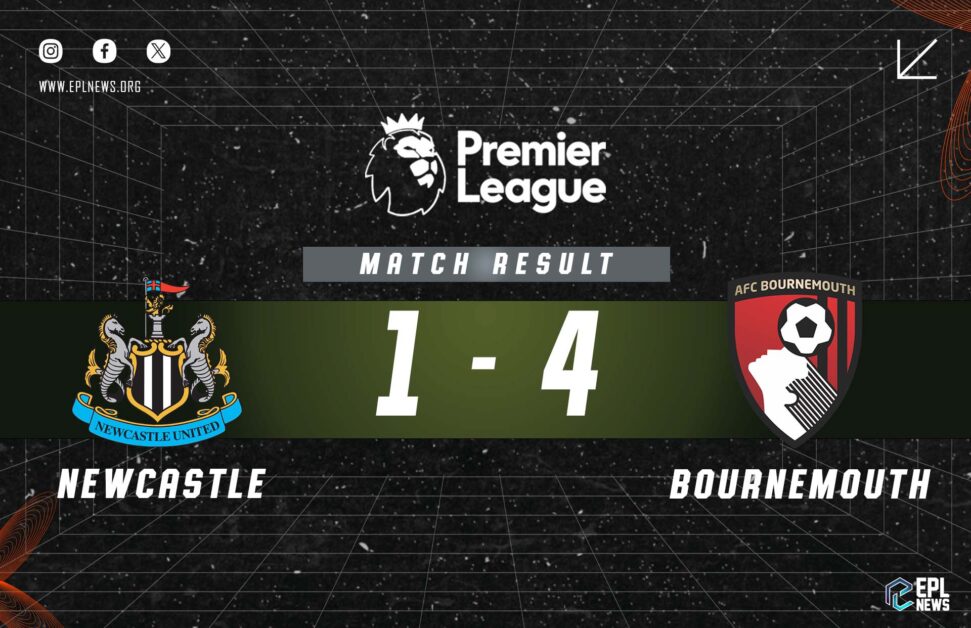 Informe del 1-4 del Newcastle vs Bournemouth