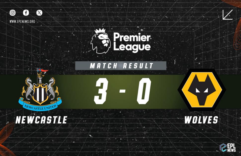 Informe 3-0 del Newcastle vs Wolves