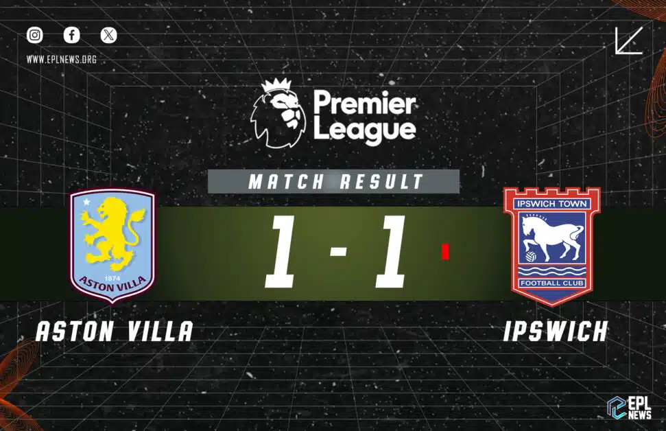 Aston Villa vs Ipswich 1-1