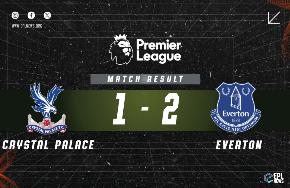 Informe Crystal Palace vs Everton 1-2