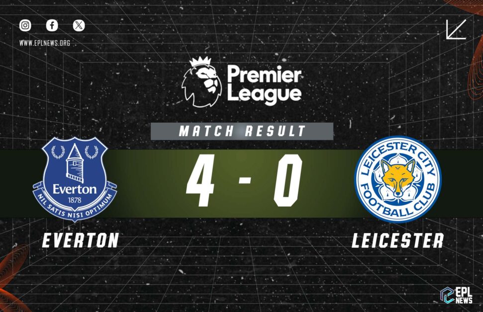 Informe 4-0 Everton vs Leicester