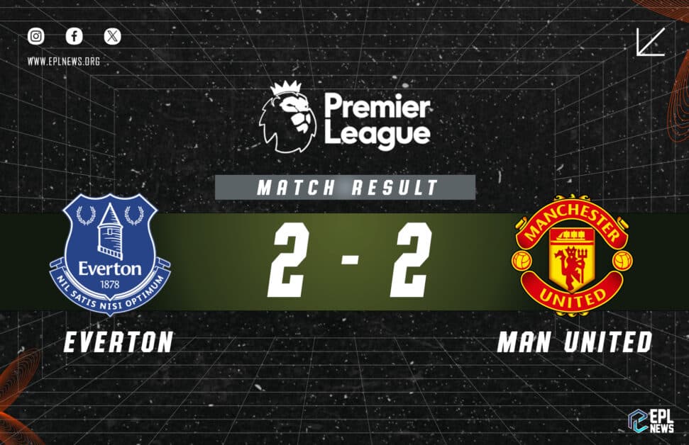 Informe 2-2 del Everton vs Manchester United