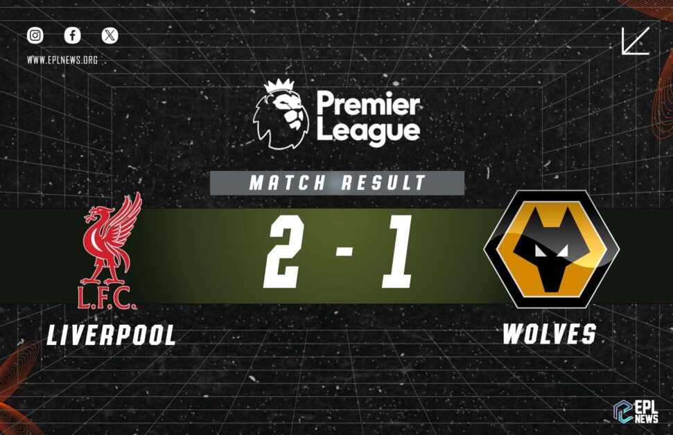 Informe Liverpool vs Wolves 2-1